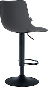 thumbnail of DELUKE® Barhocker DUBAI - Grau, Kunstleder, Schwarz | Barhocker mit Lehne Barstuhl Tresenhocker Tresenstuhl Kneipenhocker Kneipenstuhl