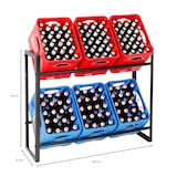 thumbnail of PROREGAL Étagère caisses à boissons KÖNIGSSEE, HxLxP 82x105x32cm, jusqu'à 6 boîtes, Noir, Porte-caisses, support bouteilles, rack à boissons