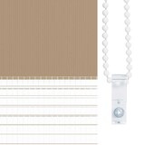 thumbnail of vidaXL Doppelrollo Sandbraun 50x230 cm Stoffbreite 45,9 cm Polyester