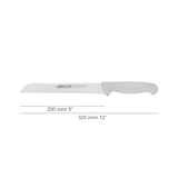 thumbnail of Arcos Cuchillo Panero, Hoja Serrada de Acero Inoxidable NITRUM de 200 mm, Mango inyectado en Polipropileno, Color blanco