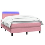 thumbnail of vidaXL Boxspringbett mit Matratze & LED Rosa 120x210 cm Samt