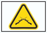 thumbnail of Vorsicht Schusswaffengebrauch Schild Symbol A0 (841x1189mm)