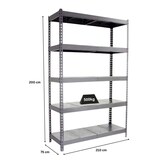 thumbnail of PROREGAL Schwerlastregal METAL BEAST FIVE | HxBxT 200x210x75cm | Fachlast 500kg | Grau | Regal Standregal Werkstattregal Lagerregal Kellerregal