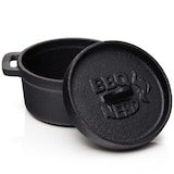 thumbnail of BBQ-Nerd® Mini Dutch Oven | Kleiner Gusseisentopf mit Deckel 11x5cm für Grill, Feuerstelle, Backofen, Herd ? Serviertopf Kochtopf Schmortopf