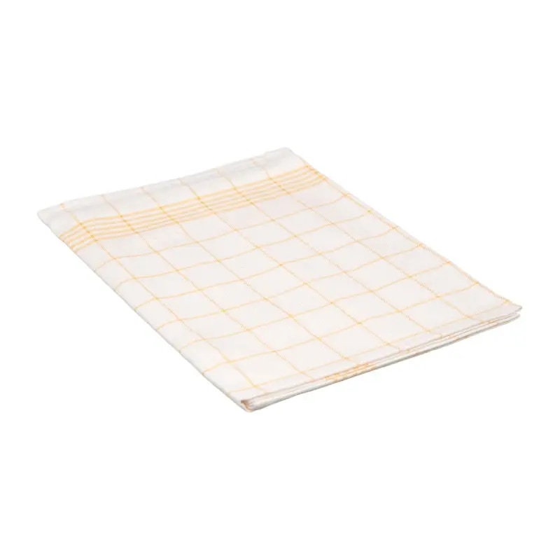 Geschirrtücher 50x70 cm aus Halbleinen, kariert gelb-weiss. 10er Set  - LTITEX