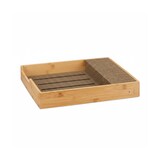 thumbnail of Relaxdays Messerhalter Bambus, Schubladeneinsatz für Messeraufbewahrung, Schubladenorganizer, HBT: 6,5x38x33,5cm, natur