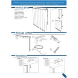 thumbnail of Lamellenvorhang Schiebevorhang fertiges Komplettsystem (blau, 150x180 cm)