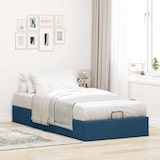 thumbnail of vidaXL Ottoman-Bett ohne Matratze Blau 90x190 cm Stoff
