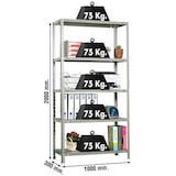 thumbnail of Estante de metal com parafusos Advantage 5 prateleiras. Cor cinza 2000x1000x300 mm