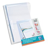 thumbnail of Sachet de 10 pochettes perforées avec soufflet et rabat, A4, en PVC lisse 30/100e