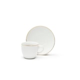 thumbnail of Excelsa set 6 tazzine caffè con piattini Gold porcellana 7 cl bianco