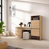 thumbnail of Schuhschrank, Platzsparender Schrank, 187x35x145 cm, Schlafzimmer, Kommode, Frisiertisch, Modern Style, Eiche _ 458_6