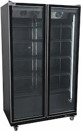 thumbnail of Romux® Gefrierschrank MD 1200 Liter 2 Türen Schwarz mit Belüftet | Professioneller Gefrierschrank mit Glastür & LED