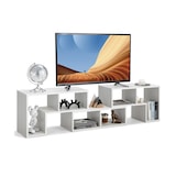 thumbnail of Helloshop26 - Meuble tv lot de 3 pièces 134-180 x 30 x 43 cm avec grande capacité de rangement minimaliste en MDF blanc 20_0012793