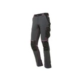 thumbnail of Pantalon de travail Stretch multipoches Femme ATOM Gris/Fuchsia M - FR (42) - EU (48)