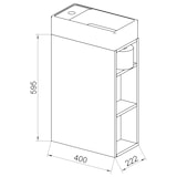 thumbnail of VCM Badmöbel Waschtisch Lumia Anthrazit H. 70 x B. 40 x T. 22 cm