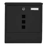 thumbnail of Briefkasten Wandbriefkasten Postkasten mit Zeitungsrolle Namensschild schwarz D1