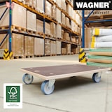thumbnail of WAGNER Transporthilfe Multiplex MAXIGRIP 24 mm - 78 x 49 x 15 cm, Rollen ultrasoft Ø 100 mm, Tragkraft 500 kg - 20114601