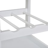 thumbnail of Carrito de cocina carro de servicio de 4 niveles con ruedas Cajón estantes botellero almacenaje para sala de estar comedor 37x37x76 cm