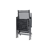 thumbnail of aro verstellbarer Liegestuhl/Relaxsessel klappbar, Stahl/Textilen-Bespannung, schwarz