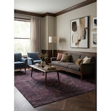 thumbnail of Teppich Wohnzimmer Vintage Pflegeleicht Waschbar Strapazierfähig Esszimmer OEKO-TEX Rot 140x200 cm Gekettelt – PIZOL von Kadima Design
