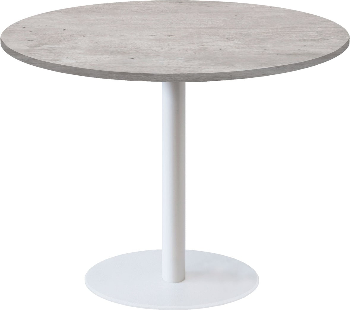 RestooTab - Tisch Rome XL weiß Ø120cm Dekor Naturbeton