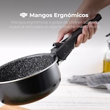 thumbnail of BERGNER Click&Cook - Set de 3 Cazos Ø16/Ø18/Ø20cm en Aluminio Prensado para Inducción Color Negro con Mango