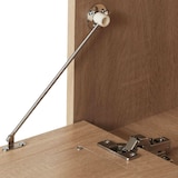 thumbnail of TV rack HWC-M38, mesa TV lowboard Cajonera TV cabinet, puerta cajón, madera de ratán Kubu 56x140x41cm aspecto roble