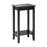 thumbnail of COSTWAY Mesa lateral com prateleira, mesa alta de sofá de 2 níveis com 4 pernas de madeira maciça, mesa retangular com espaço de arrumação