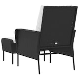 thumbnail of vidaXL Gartenstuhl mit Fußhocker Schwarz Poly Rattan