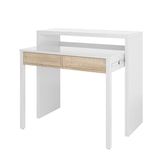 thumbnail of Mesa De Escritorio Extensible 88x99x36 Cm Roble Canadian/blanco