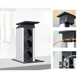 thumbnail of Schulte EVOline Port Push 10.001 versenkbare Steckdose 3fach