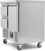 thumbnail of Romux® Saladette und Pizzatisch 1 Tür und 2 Schubladen 90x70 cm 220 Liter Statisch | Kühltisch von Pizzen und Salaten
