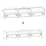 thumbnail of vidaXL TV-Schrank Weiß 202x39x43,5 cm Kaltgewalzter Stahl