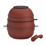 thumbnail of Masterpro Share & Play - 10-teiliges stapelbares Kochgeschirrset aus Aluminiumguss mit abnehmbarem Griff und roter Keramikbeschichtung