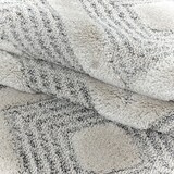 thumbnail of Carpetsale24 Teppich Rund 160 cm Creme, Hochflor Wohnzimmer Teppich, Weich & Flauschig, Skandinavisch Boho Stil, Langflor Shaggy, Rauten Design