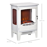 thumbnail of Chimenea eléctrica 900W/1800W con ventanas efecto de llama temperatura ajustable y protección sobrecalentamiento para 20-25 ㎡ 39x26x54,8 cm blanco