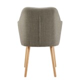 thumbnail of SalesFever Armlehnstuhl | Bezug in Strukturstoff | Stuhlbeine Eichenholz | B 62 x T 60 x H 84 cm | braun – natur