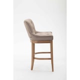 thumbnail of Conjunto de 2 bancos de bar Lakewood em tecido cinzento/antigo claro