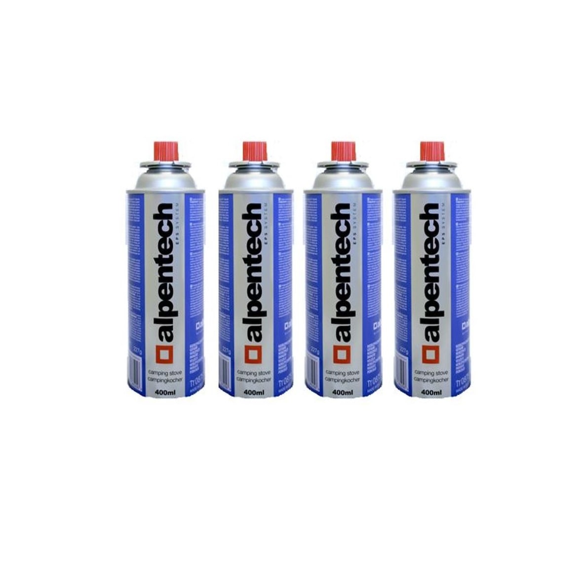 Pack de 4 Cartouches de gaz 250g butane Camping Butane ALPENTECH