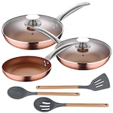 thumbnail of San Ignacio - 5-teiliges Set Pfannen aus gepresstem Aluminium für Induktion und 3-teiliges Set Küchenutensilien aus Silikon-Holz
