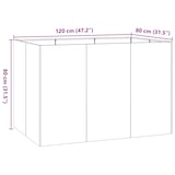 thumbnail of vidaXL Pflanzgefäß Weiß 120x80x80 cm Stahl
