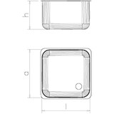 thumbnail of Fregadero para lavavasos dos cubas, escurridor en la derecha 1400x550x850 mm.