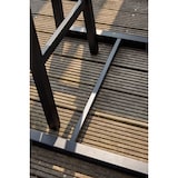 thumbnail of METRO PROFESSIONAL Gastro Stehtisch Lynx, Alu/Eukalyptus, 142 x 70 cm, rechteckig, schwarz