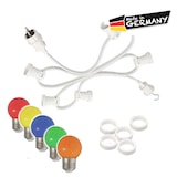 thumbnail of Illu Party Lichterkette für Außen Garten 40m weiß 40 bunte LED Kugellampen