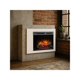 thumbnail of Freistehender elektrischer LED-Kamin, Weiß/Zement - PULMARI