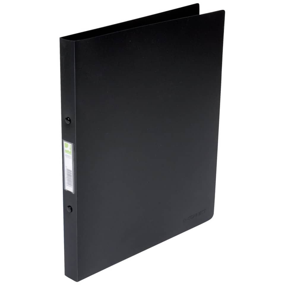 Ringmappe, A4, 4-Ring, 16mm, schwarz Q-CONNECT KF02923