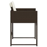 thumbnail of vidaXL Gartenstühle mit Kissen 4 Stk. Braun Poly Rattan