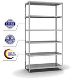 thumbnail of PROREGAL Fachbodenregal Schraubsystem | Grundregal | HxBxT 250x130x60cm | 6 Ebenen | Fachlast 125 kg | Beidseitig nutzbar | Verzinkt