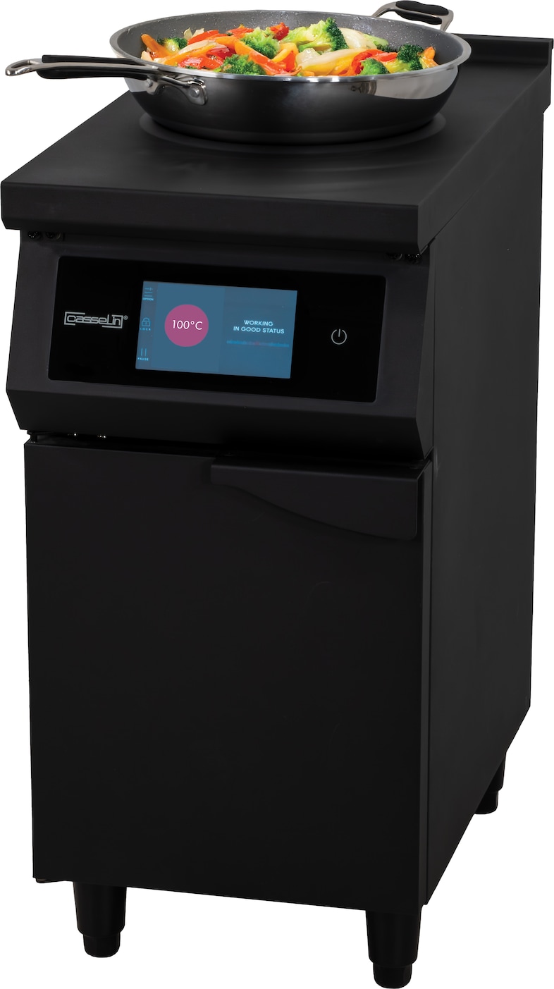 Fourneau à induction pour wok 400 noire CFOIW400N Casselin